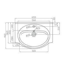 Тумба с раковиной Bellezza Миа 65